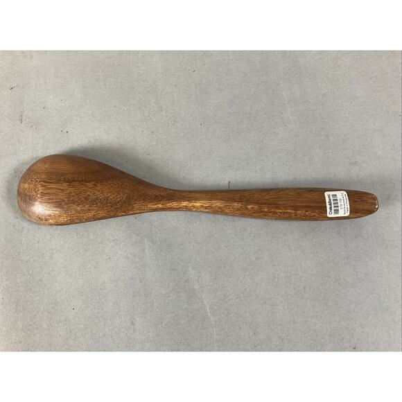 Crate & Barrel Mid Tone Wood Serving Salad Set Fork Spoon - Picture 4 of 6